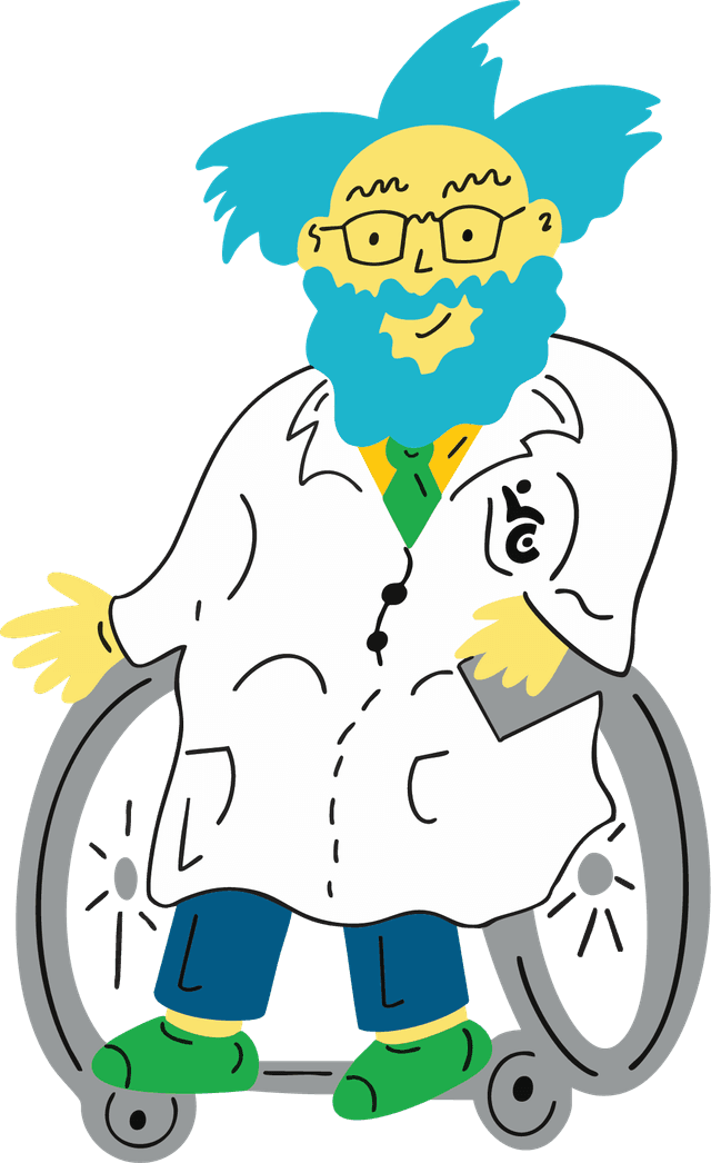Elevate Labs scientist illustration